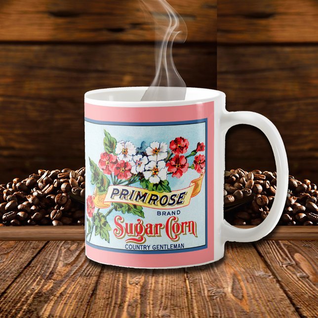 Taza De Café Primrose Flowers Vintage Crate Art (Subido por el creador)