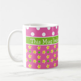 Taza De Café Primroses Coffee Mug: Personaliza: puntos de polka