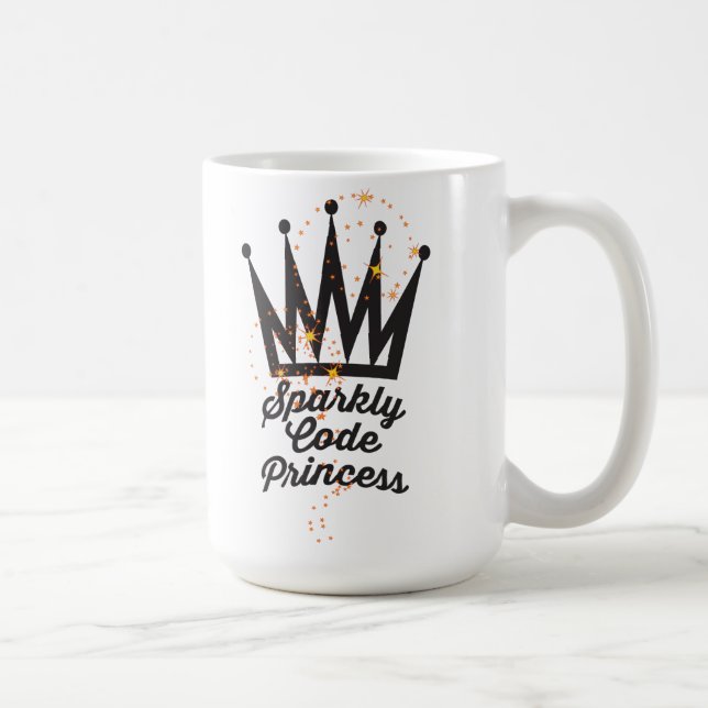 Taza De Café Princesa brillante Mug del código (Derecha)