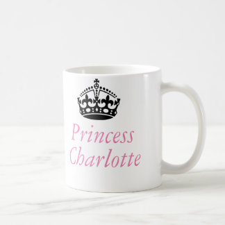 Taza De Café Princesa Charlotte y corona británica