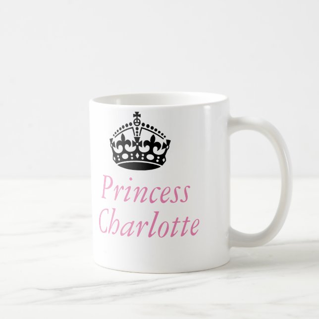 Taza De Café Princesa Charlotte y corona británica (Derecha)