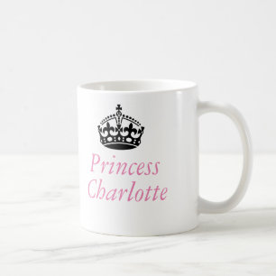 Taza De Café Princesa Charlotte y corona británica