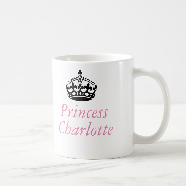 Taza De Café Princesa Charlotte y corona británica (Derecha)
