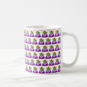 Taza De Café Princesa Crown Rainbow Emoji Poop