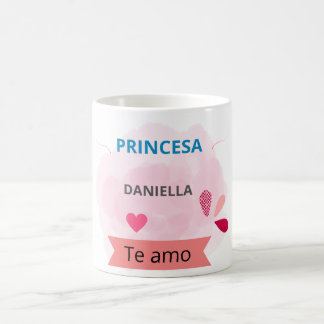 Taza De Café Princesa Daniella te amo