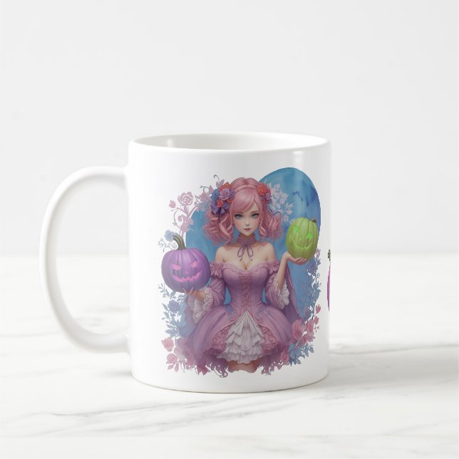 Taza De Café Princesa de Halloween en tonos pastel (Izquierda)