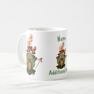 Taza De Café Princesa De Rana Cuta Sobre El Trono Personalizada