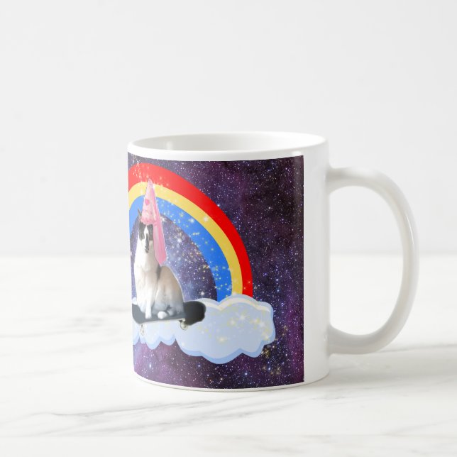 Taza De Café Princesa divertida Skateboard Cat Mug del arco (Derecha)