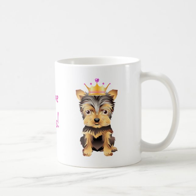 Taza De Café Princesa Dog Coffe Mug Gift de Yorkshire Terrier (Derecha)