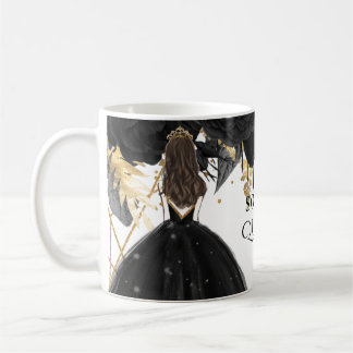 Taza De Café Princesa floral Rustic Gold Quinceanera