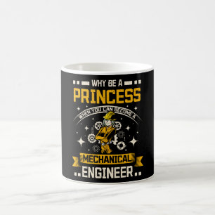 Taza De Café Princesa Ingeniera Mecánica