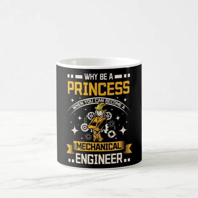 Taza De Café Princesa Ingeniera Mecánica (Centro)