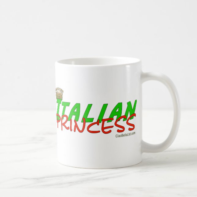 Taza De Café Princesa italiana With Crown (Derecha)