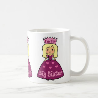 Taza De Café Princesa linda Hearts de la hermana grande del