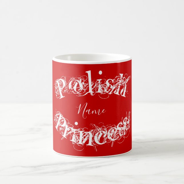 Taza De Café Princesa polaca personalizada (Centro)