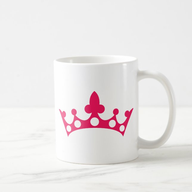 Taza De Café Princesa Rosa Tiara (Derecha)