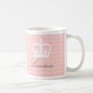Taza De Café Princesa Rosado-n-Blanca