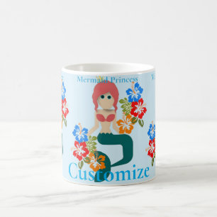 Taza De Café Princesa Sirena Pelirroja Thunder_Cove