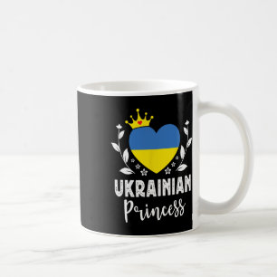 Taza De Café Princesa ucraniana Bandera de Ucrania Orgullosa ch