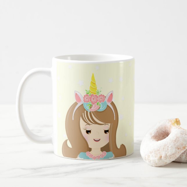 Taza De Café Princesa Unicornio (Con donut)