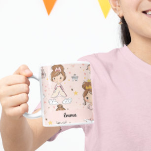 Taza De Café Princesas y corazones Pasteles suaves para niños