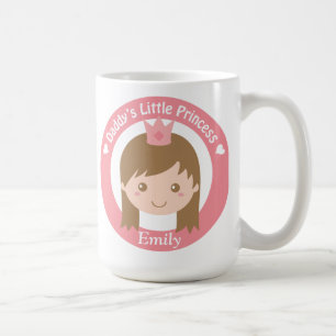 Taza De Café Princesita de Papá Princesa Linda con Diadema