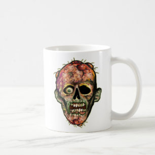 Taza de café principal del zombi