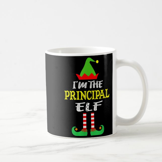 Taza De Café Principal Elf Matching Family Group Christmas  (Derecha)