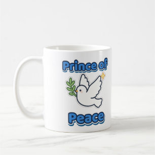 Taza De Café Príncipe de la Paz Paloma de Navidad Rama de Olivo