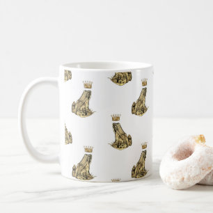 Taza De Café Príncipe Rana Encanto Mágico Corona Dorada