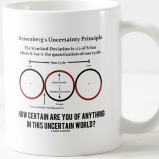 Taza De Café Principio de incertidumbre de Heisenberg Física Hu