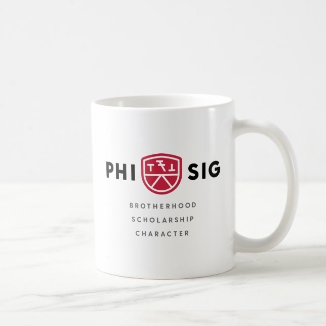 Taza De Café Principios de Phi Sigma Kappa (Derecha)