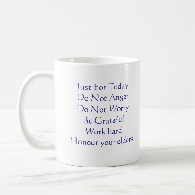 Taza De Café Principios de Reiki (Izquierda)