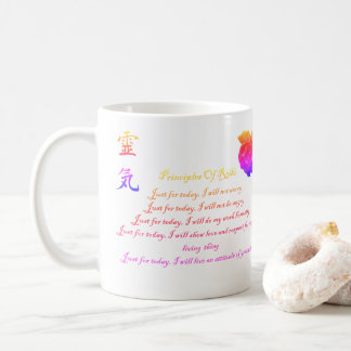 Taza De Café Principios de Reiki solo para el arcoiris actual
