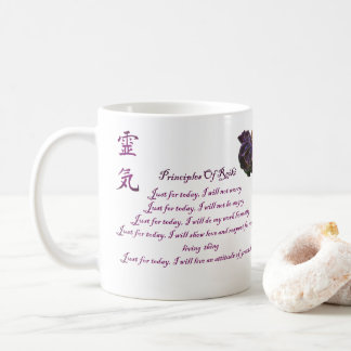Taza De Café Principios de Reiki sólo para hoy Rosa