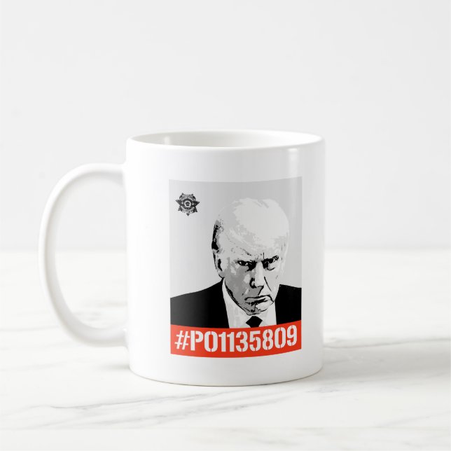 Taza De Café Prisión de Donald Trump #P01135809 (Izquierda)
