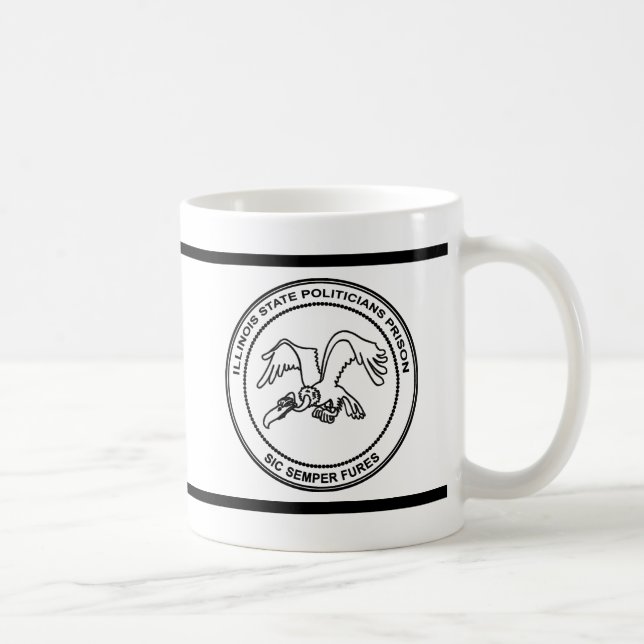 Taza De Café Prisión de políticos estatales de Illinois (Derecha)