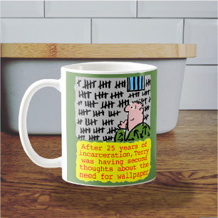 Taza De Café Prisionero en la cárcel no necesita papel pintado