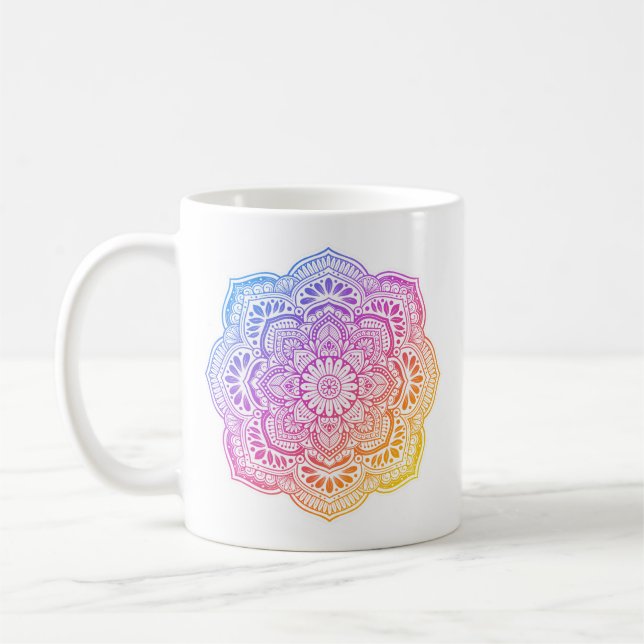 Taza De Café Prism Flower Mandala Mug (Izquierda)