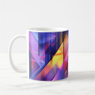 Taza De Café Prisma de neón abstracto