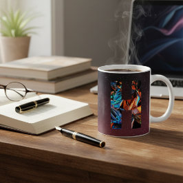 Taza De Café Prisma galáctico inicial H Mug