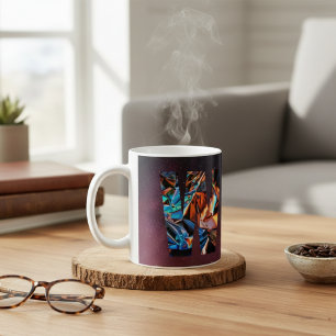 Taza De Café Prisma galáctico inicial W Mug