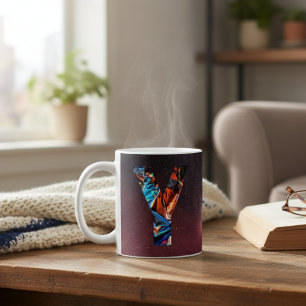 Taza De Café Prisma Galáctico Inicial Y Mug