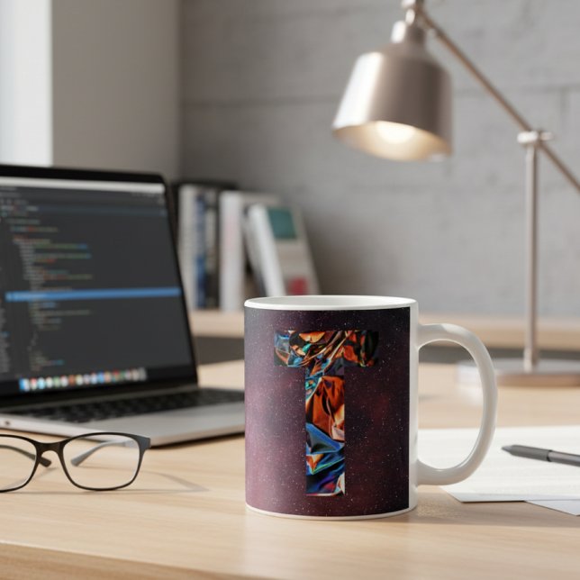 Taza De Café Prisma Galáctico T Mug Inicial (Subido por el creador)