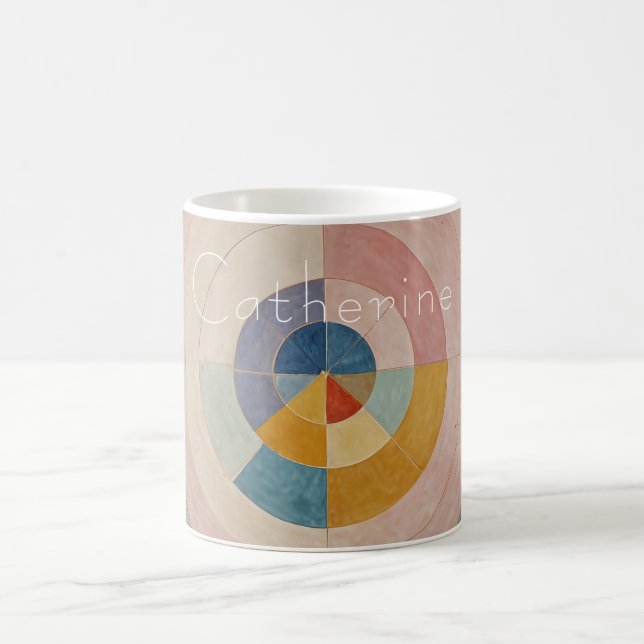 Taza De Café Prisma Pastel: Ruedas de color Arcoiris (Centro)