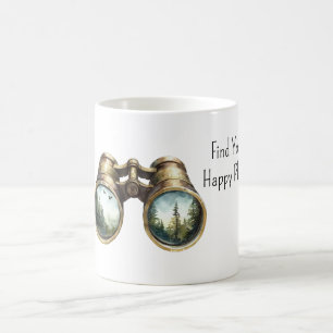 Taza De Café Prismáticos Naturaleza Encuentra Tu Lugar Feliz