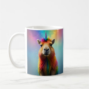 Taza De Café Prismhorn: El Capybaraicorno Arcoíris