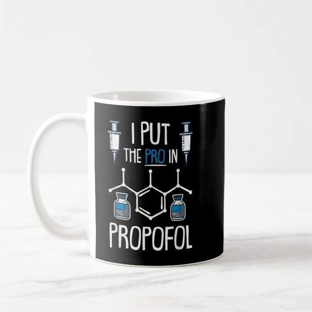 Taza De Café Pro In Propofol Nurse Médica Anestesia Gift  (Izquierda)