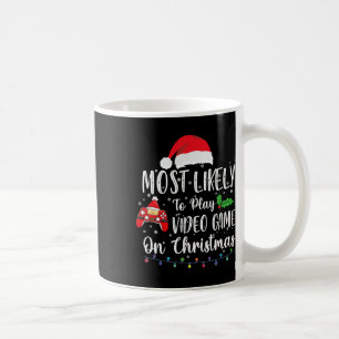 Taza De Café Probablemente Juegue Videojuegos En Navidades Amo