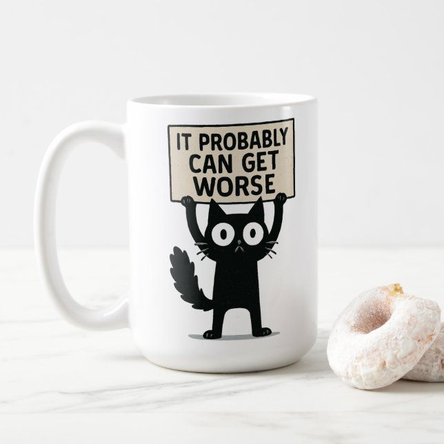 Taza De Café Probablemente Pueda Empeorar (Con donut)